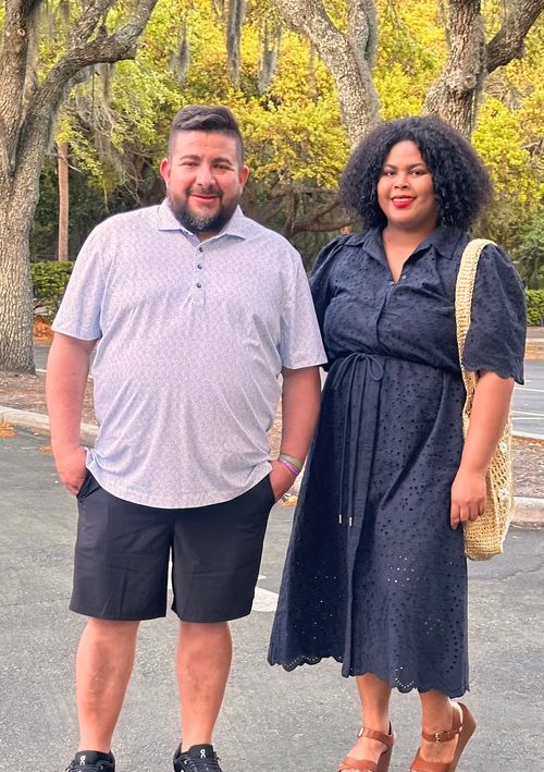 Lubina and her husband before starting at BodyWorks