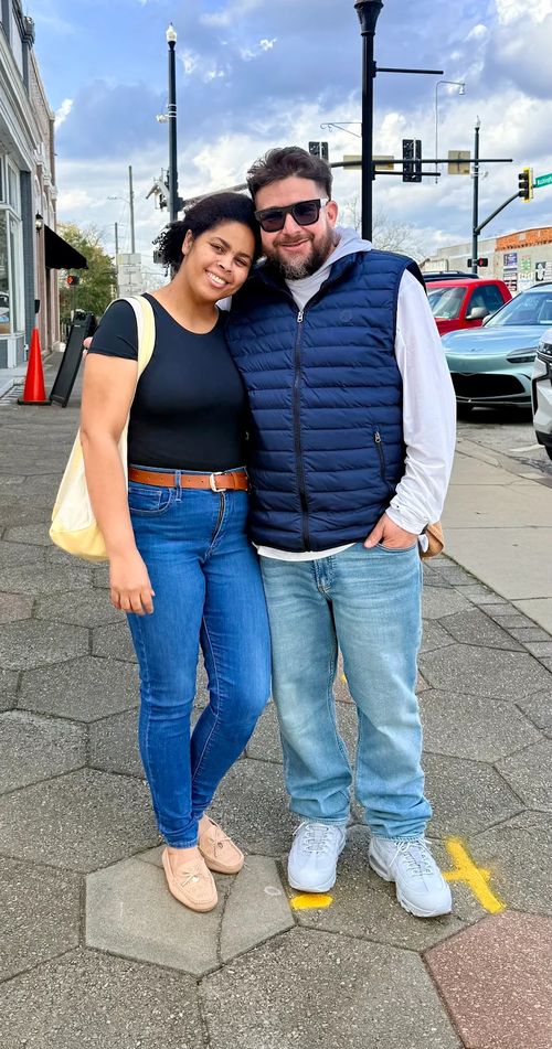 Lubina and her husband after their BodyWorks program